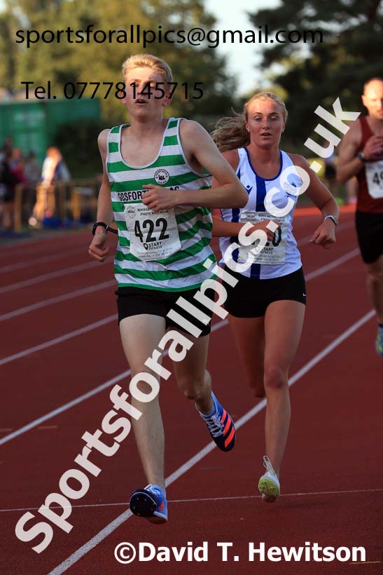 3000 metres, 2024 NEGP 6, Monkton Stadium,  Wednesday, August 14th.  Photo: David T. Hewitson/Sports for All Pics